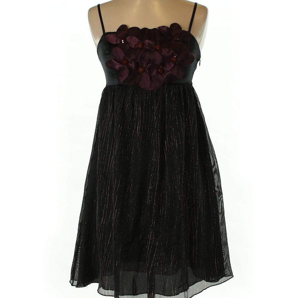 Burlapp 100% Silk Color Block A-Line Dress